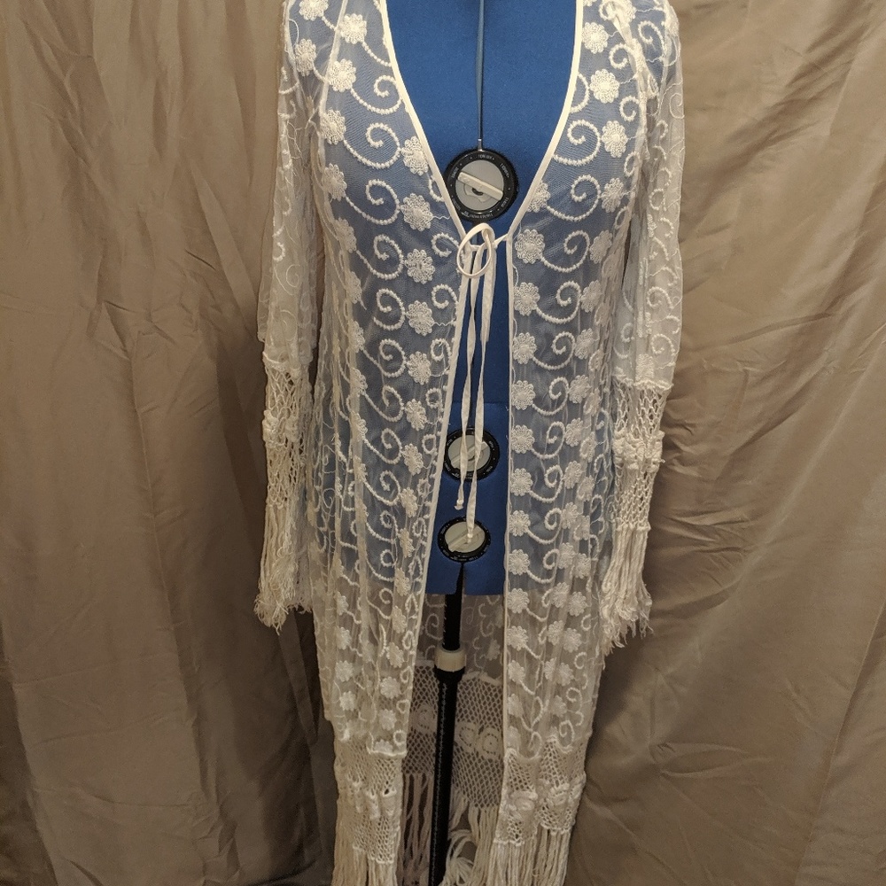 Cream boho cardigan